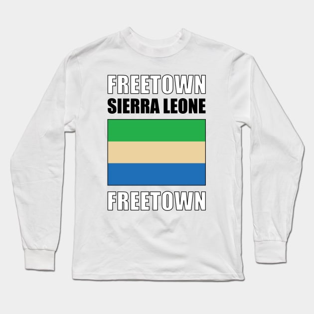 Flag of Sierra Leone Long Sleeve T-Shirt by KewaleeTee